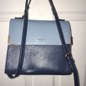 Dune London Blue Leather Crossbody Bag